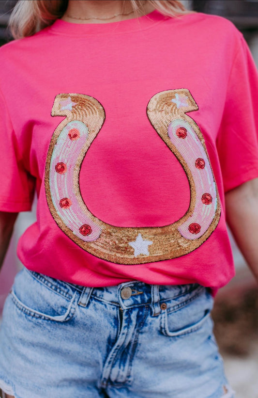 Horseshoe Sequin Top