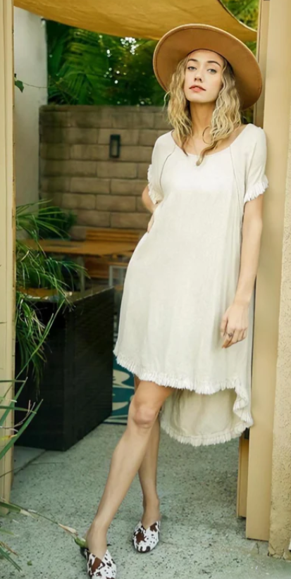 Oatmeal Linen Dress