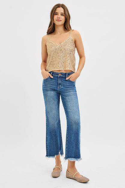 Restock 🔥 The Everyday Crop Straight Jean By Risen