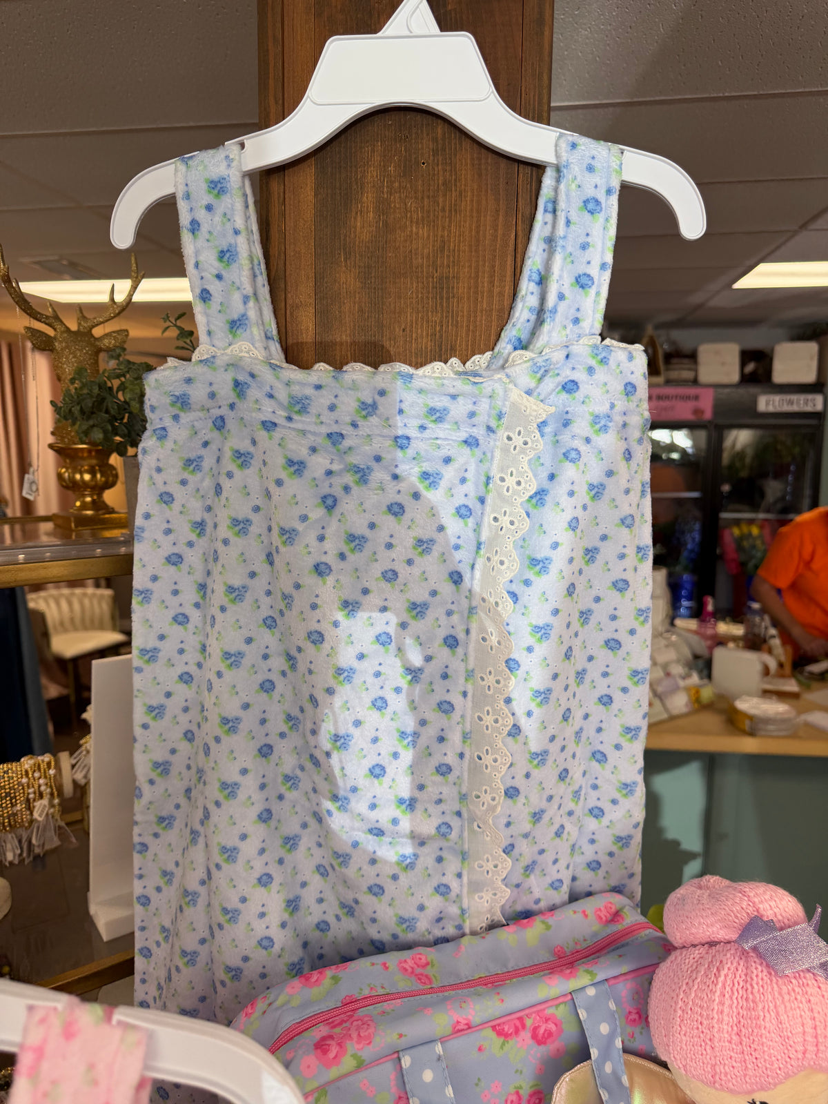 Blue Ditsy Spa Wrap
