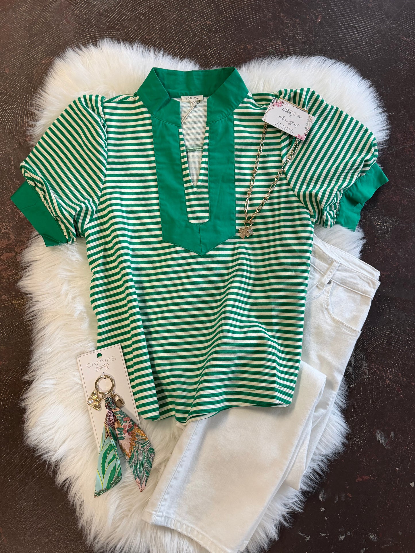 Garden Party Stripe Blouse