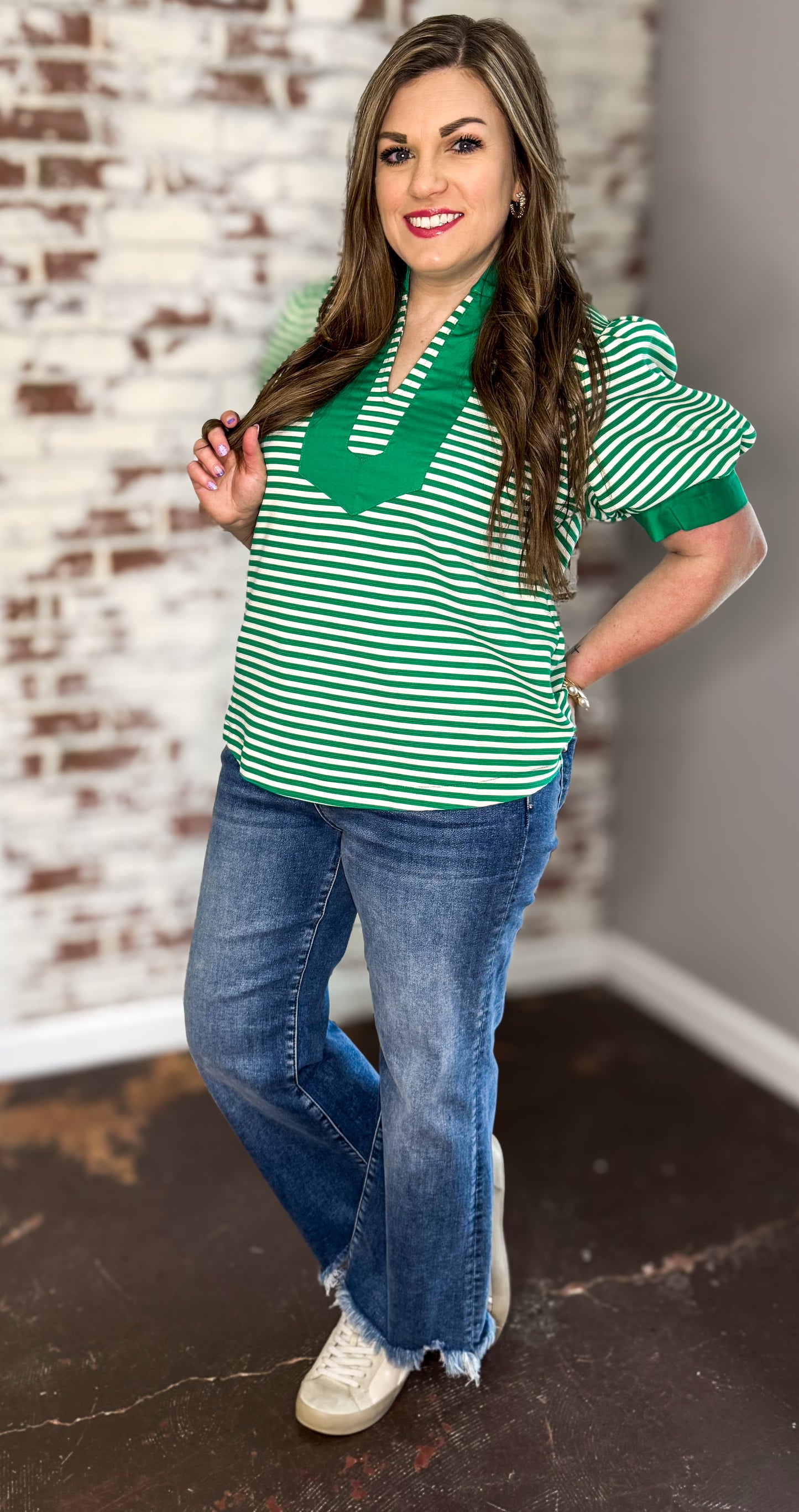 Garden Party Stripe Blouse