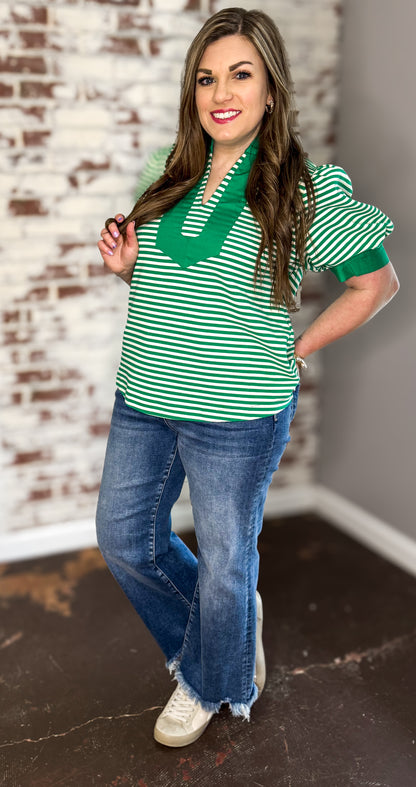 Garden Party Stripe Blouse