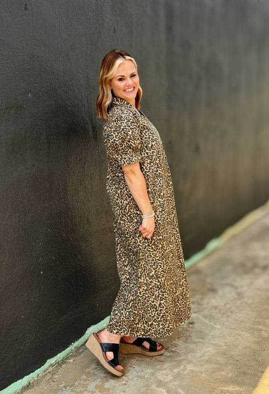 Untamed Elegance Midi Dress