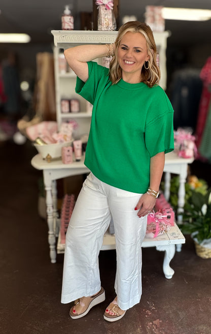 Kelly Green Ease Sweater