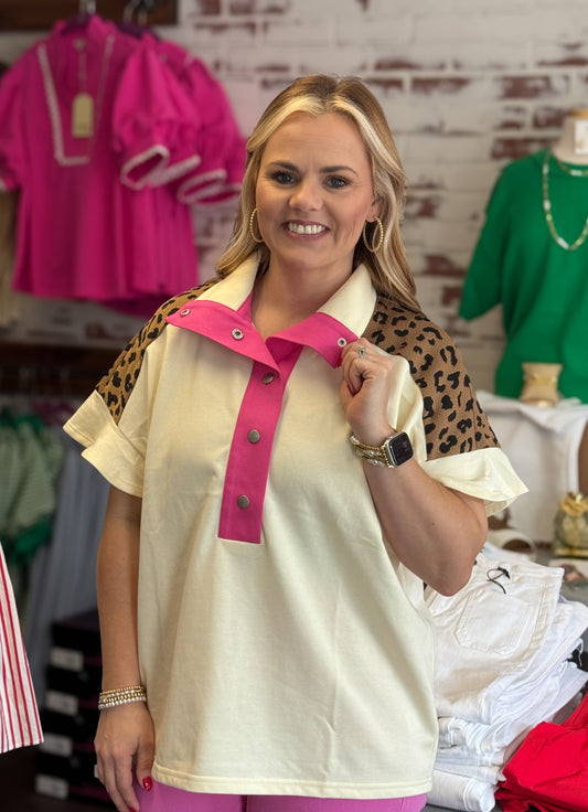 Fierce & Flirty Polo Top