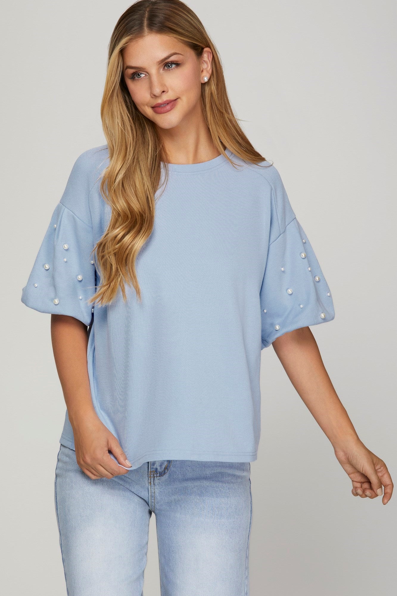 Light Blue Charm Top