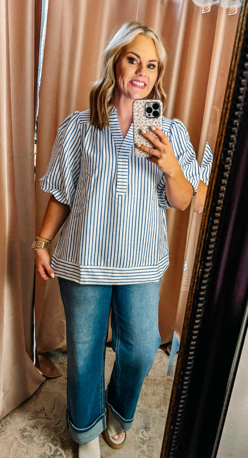 Winter Frost Stripe Top