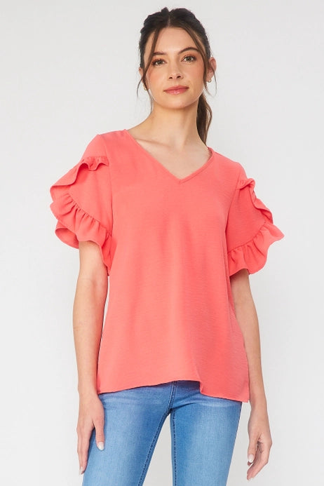 Coral Tulip Top