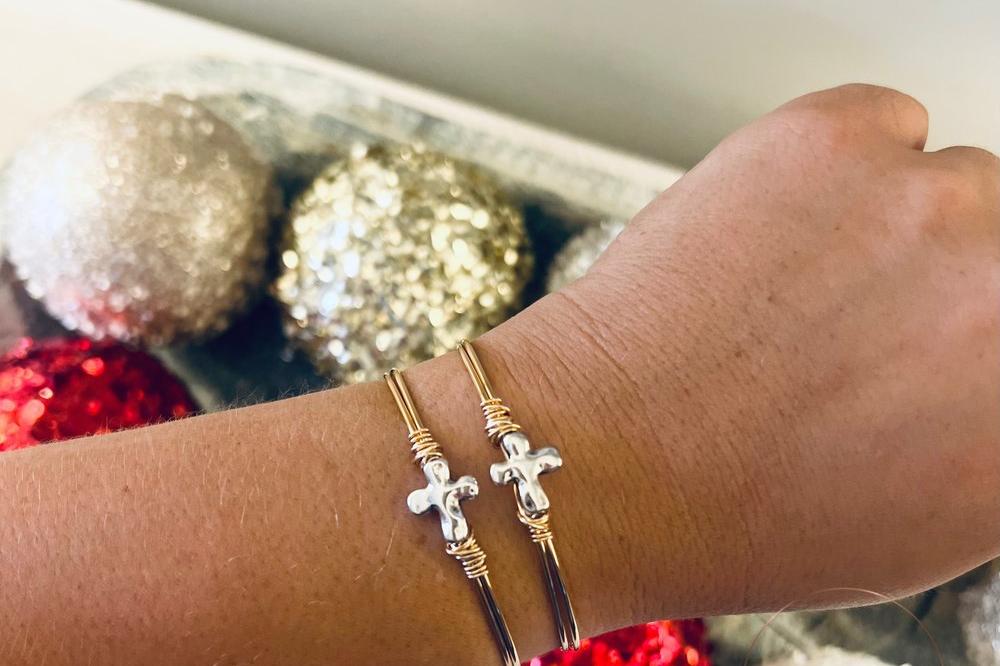 Silver/Gold Cross Bracelet