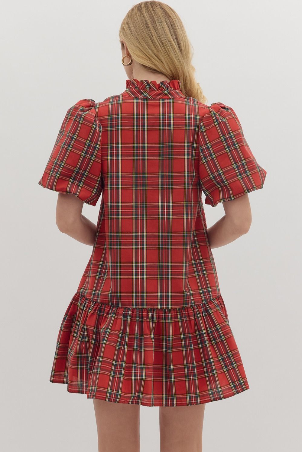 Tinsel & Twirl Plaid Dress