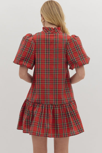 Tinsel & Twirl Plaid Dress