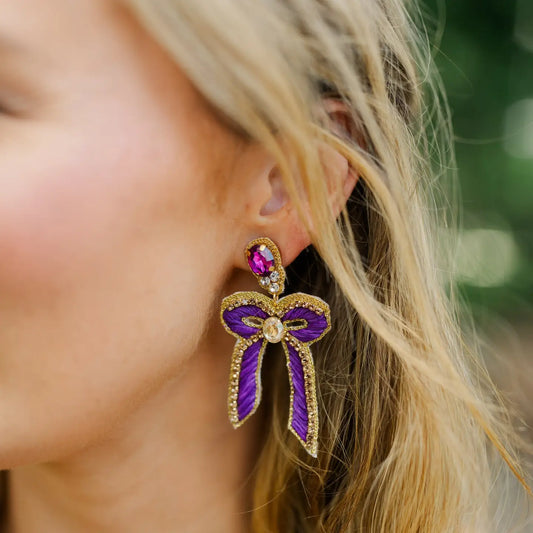 Geaux Beaded Bows By Taylor Shaye