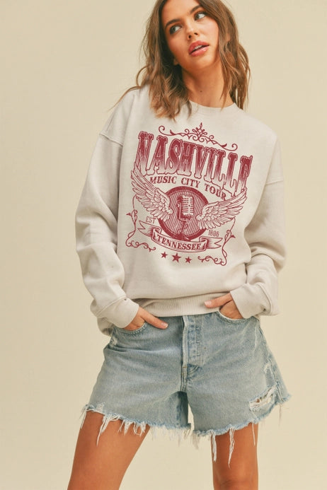 Nashville Sweatshirt Dusty Heather