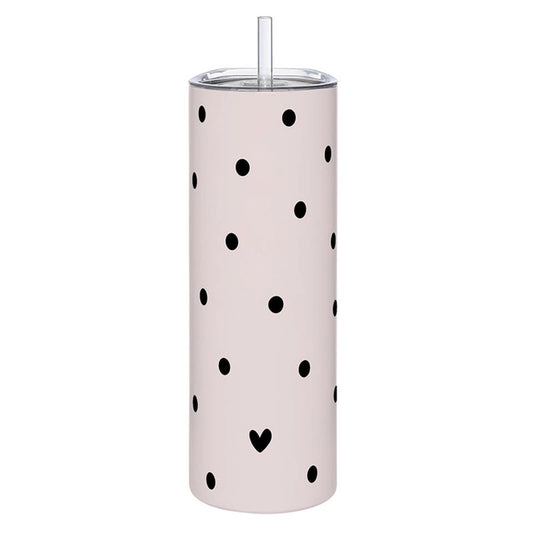 Skinny Tumbler - Dots and Heart