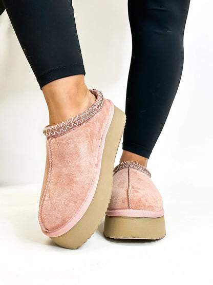 Blush Pillow Talk Faux Suede Shoes By Corky's