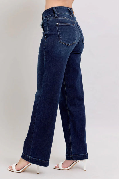 Dark Wash Trouser Jean By Judy Blue