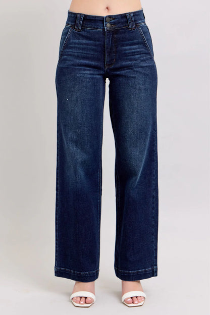 Dark Wash Trouser Jean By Judy Blue